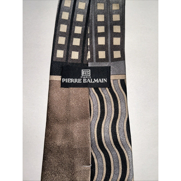 Pierre Balman Tones Of Brown Geometric Design - Picture 3 of 5